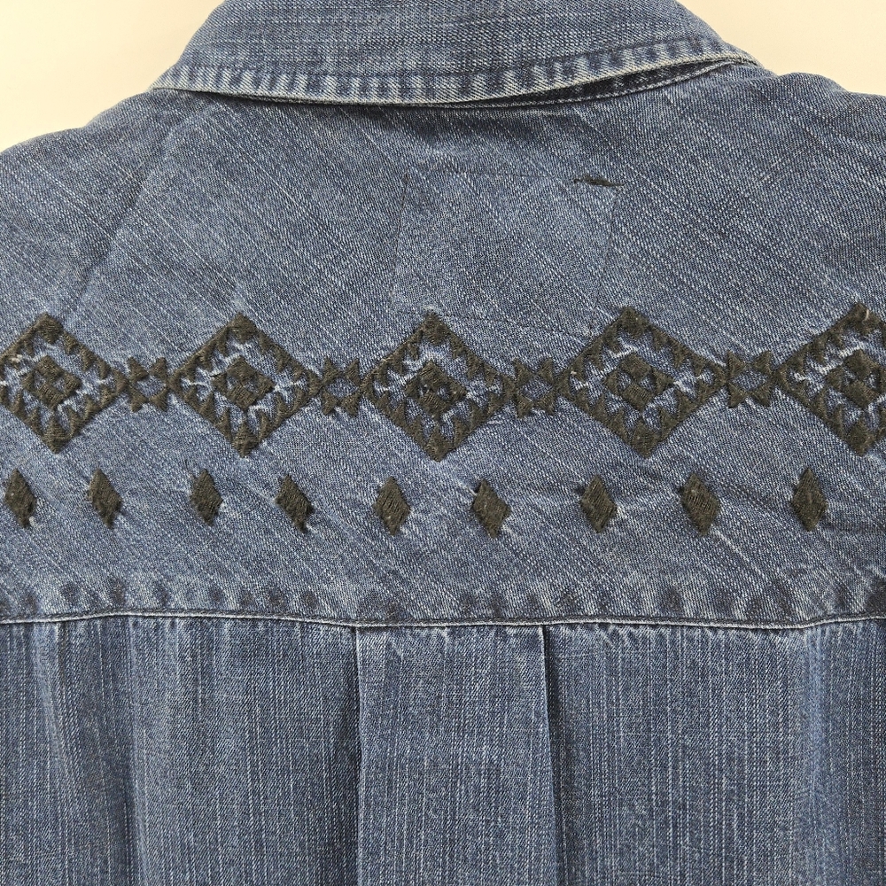 Rails‎ Ashland Dress Chambray Aztec Embroidered - Picture 14 of 16
